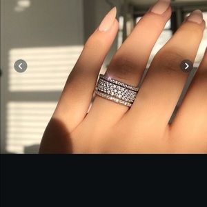 925 Elegant Crystals Wise Love Ring